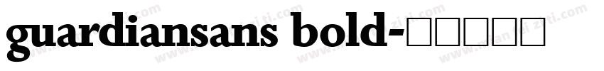 guardiansans bold字体转换